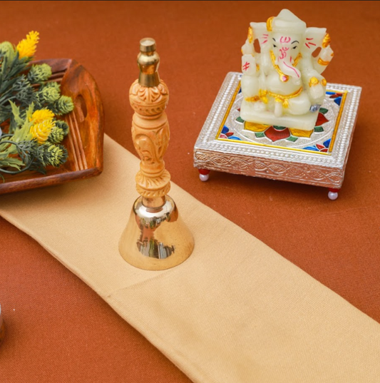 Kansa Bell (6 Inch) with Wooden Handle