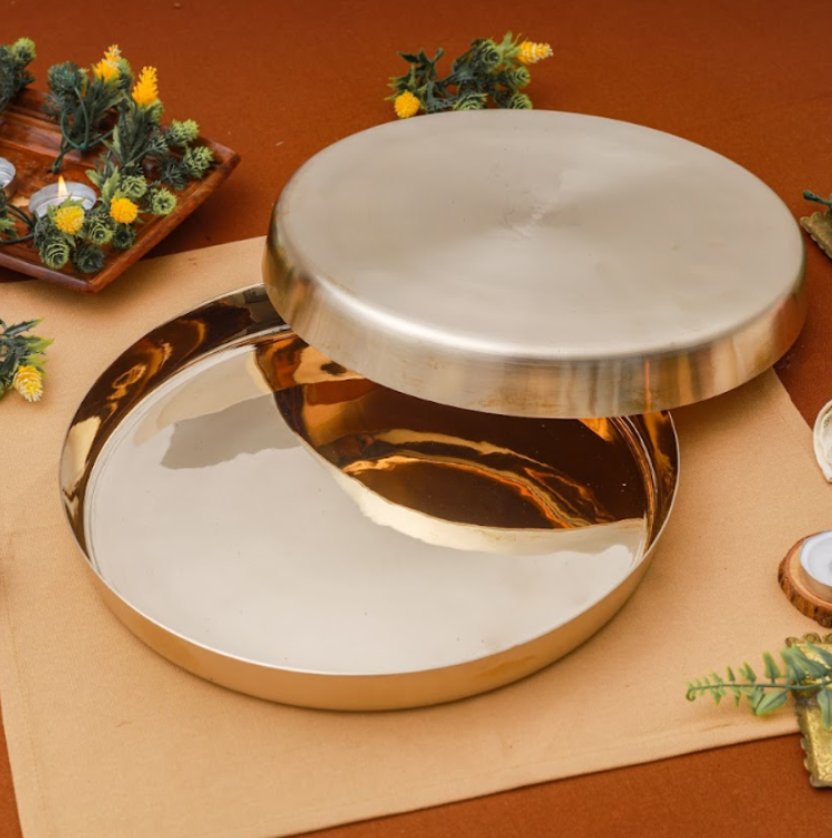 Royal Gold Bronze/Kansa Mini Thali Online