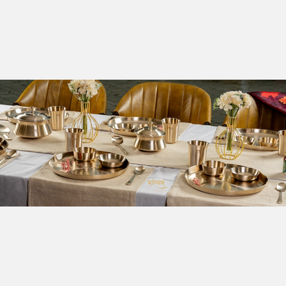 Bronze/Kansa Plate Set Online For 6 Person