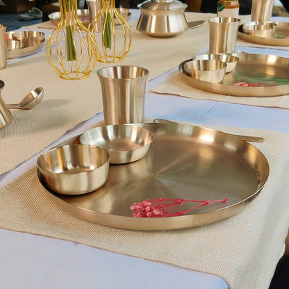 Bronze/Kansa Plate Set Online For 6 Person