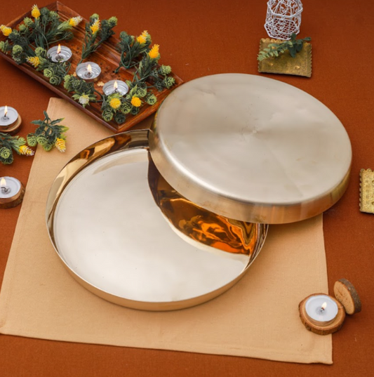 Royal Gold Bronze/Kansa Mini Thali Online